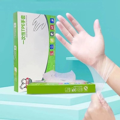 Disposable Vinyl Gloves, Food Safe, Latex-Free Powder-Free Clear Plastic Gloves