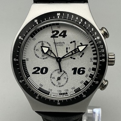 Swatch Irony Straight Edge Chrono Mens Watch 38mm Swiss Not