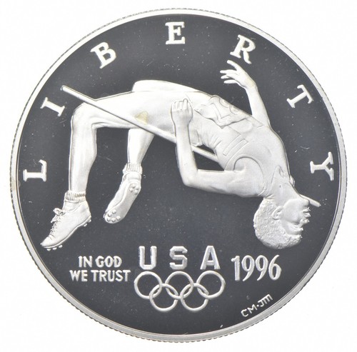1996-P Proof Olympics High Jump Commemorative Silver Dollar $1 *3114