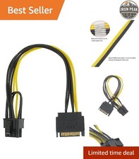 SATA Power Supply Cable 15 Pin to 8 Pin 6 2 Pin Male 22cm Length 1 Pack