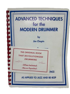 ADVANCED TECHNIQUES FOR THE MODERN DRUMMER Chapin Spiral Bound Hype Card 1999