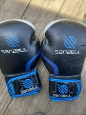 SanaBul boxing gloves Black And Blue 10 Oz Essential Gel Gloves- Read Desc