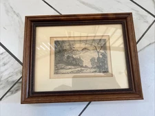 Lyman Byxbe Signed Drypoint Etching "Top Of Long’s Peak” 5-1/2”x7” Image