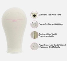 Canvas Block Mannequin Head Model for Display Styling Training Making Wig Holder