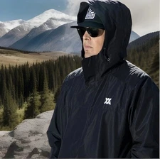 DIXXON FLANNEL CO Water Resistant Tech Windbreaker Jacket Black Men's Medium NWT