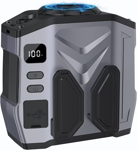 10000mAh Portable Waist Fan, 15000RPM Powerful 5-Speed Portable Fans With Flashl