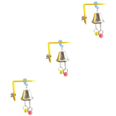  3 STÜCKE Vögel liefert Spielzeug Papagei Hängende Kau Edelstahl Big Bell Toys