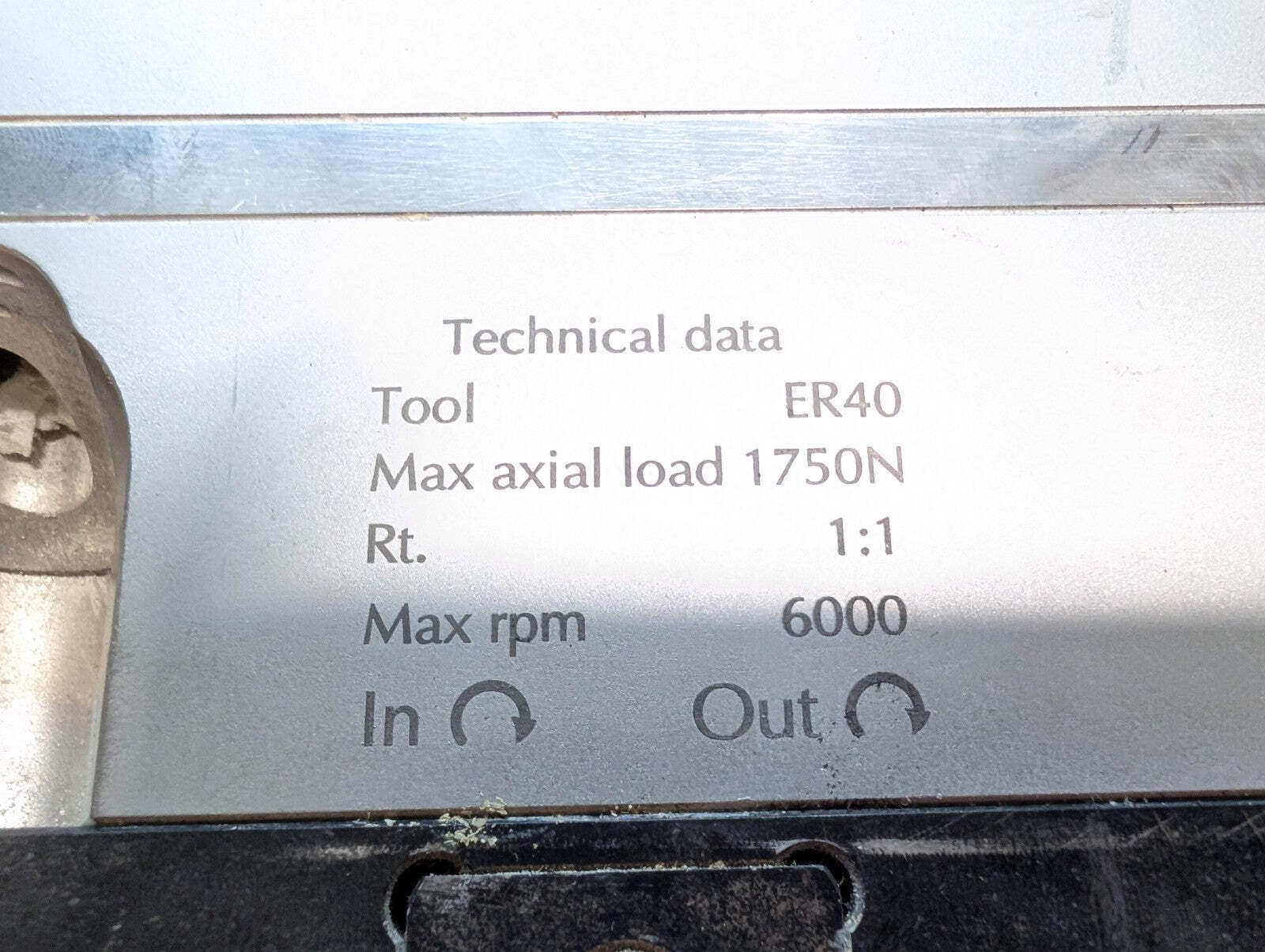 Alberti T90-1.5 Parallel Offset Angle Head R=250 Smart Change ER16 CNC Milling