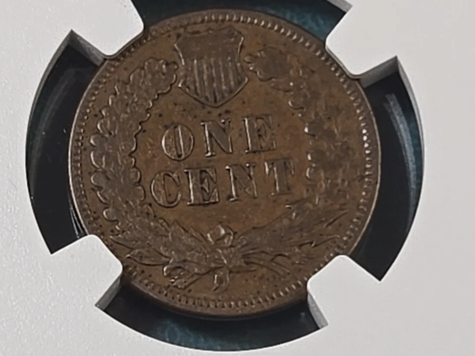 1876 Indian Head Cent Penny 1C NGC Graded VF 35 VF35 NICE TOUGH DATE NICE - Image 4 of 4