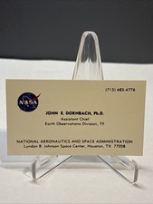 Vintage NASA Advertising Business Card Houston Texas
