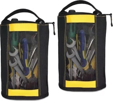 MELOTOUGH Canvas Zipper Tool Pouch Bag -Fastener 2 Pack, Yellow color 