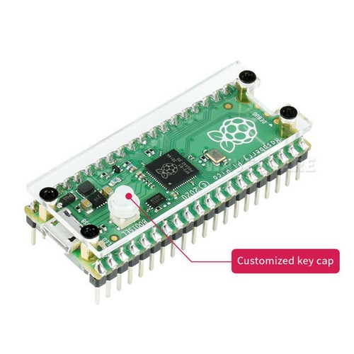 Dust-Proof Clear Acrylic Protection Case With Key Cap For Raspberry Pi Pico - Picture 15 of 15