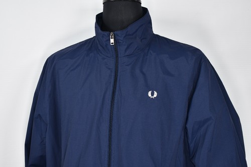 Fred Perry Harrington Bomber Jacket Men's Navy Blue Logo size 2XL