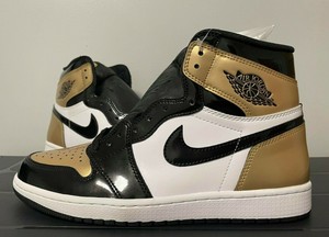 air jordan 1 patent gold toe