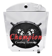 Atom 2 Row Radiator Chevy Config16 Fanshroud For 1941-1946 Chevrolet Truck