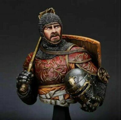 1/10 Resin Figur Modellbausatz Büste Ritter italienischer Reiter mit Streitkolben unbemalt