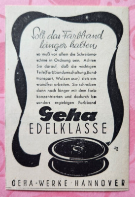 4. GEHA Werke Hanover Ribbon Stationery Display Advertising Advertising 1942