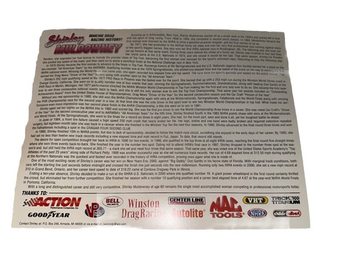 2 Shirley Muldowney Signed Autographed Winston top fuel champions photographs - 第 10/14 張圖片