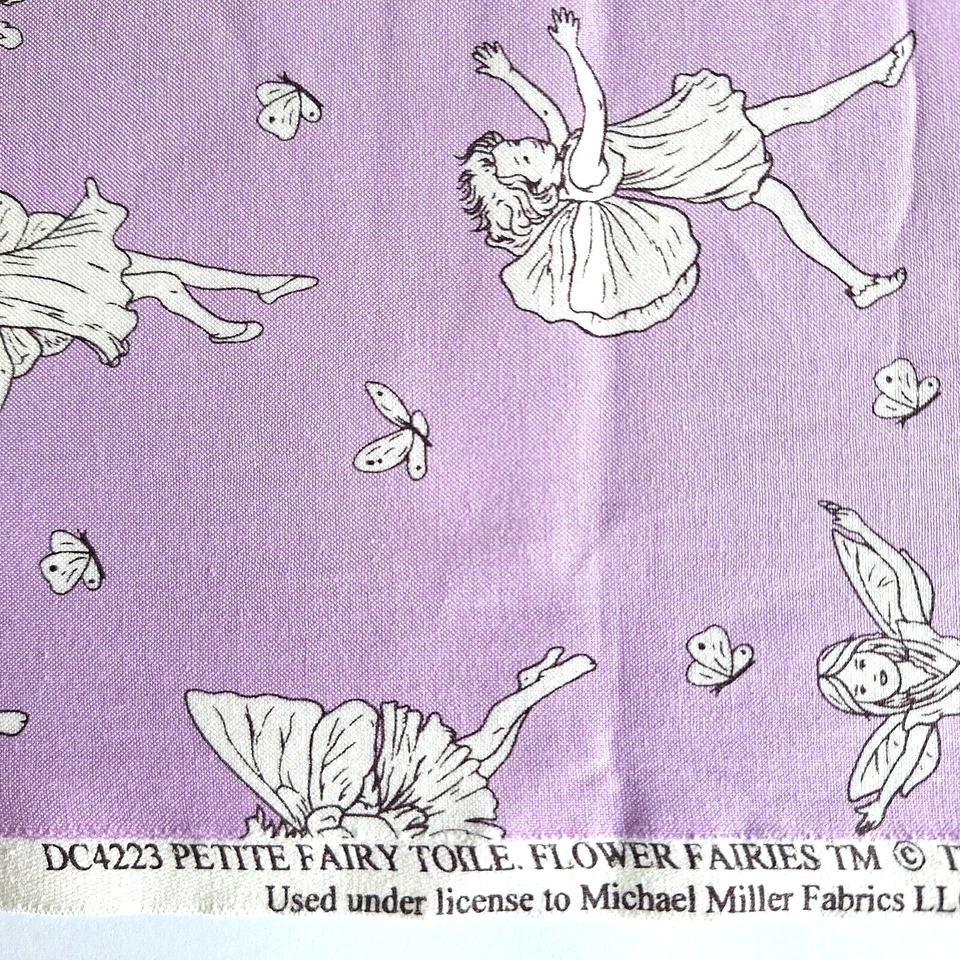 Flower Fairies Petite Fairy Toile DC4223 C. Barker 2009 Miller Fabrics 19"Lx44"W - Image 3 of 4