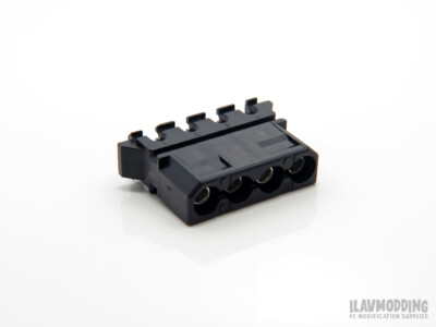 PC 4-pin IDE (Molex) Pass Through Connector Housing Female -  BLACK [1pc]