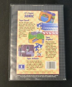 Sonic The Hedgehog Not For Resale Sega Genesis With Manual - D2