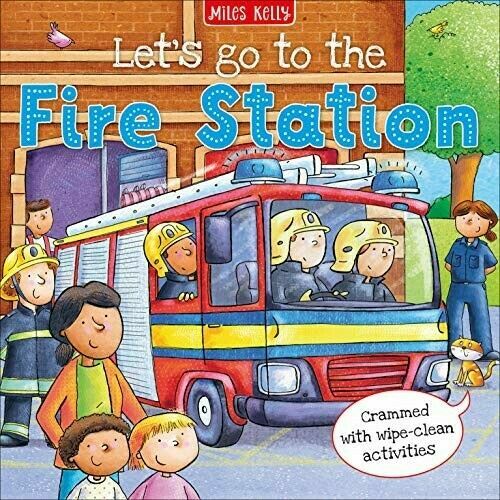 LET'S GO TO THE FIRE STATION - Word & Number Skill Learning Activity Book - NEW