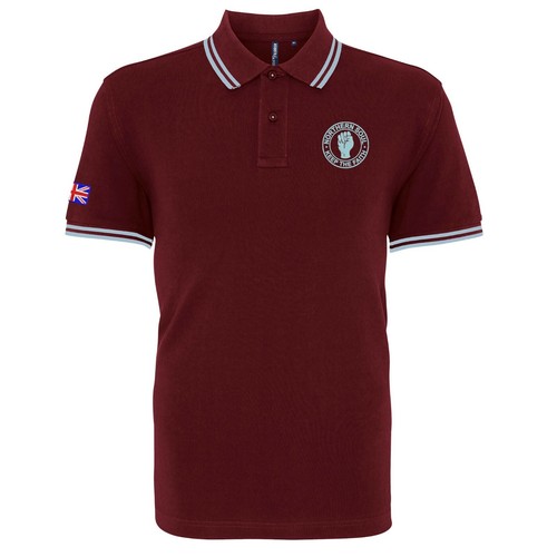 Men's Northern Soul Tipped Polo Shirt With Embroidered Fist Logo. Mod, Retro. - Picture 8 of 16