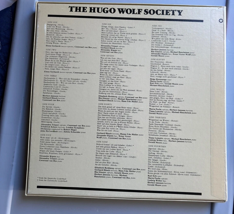 RLS 759 The Hugo Wolf Society 1931-1938 Recordings 7xLP Box Set + booklet NM - Image 4 of 4