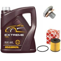 MotoröL Set 5W-40 5 Liter + ÖLfilter + ÖLablassschraube FüR Peugeot 807 2.2 Hdi