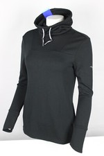 Mizuno Women's Pullover Momentum Funnel Neck Long Sleeve Sweatshirt Black