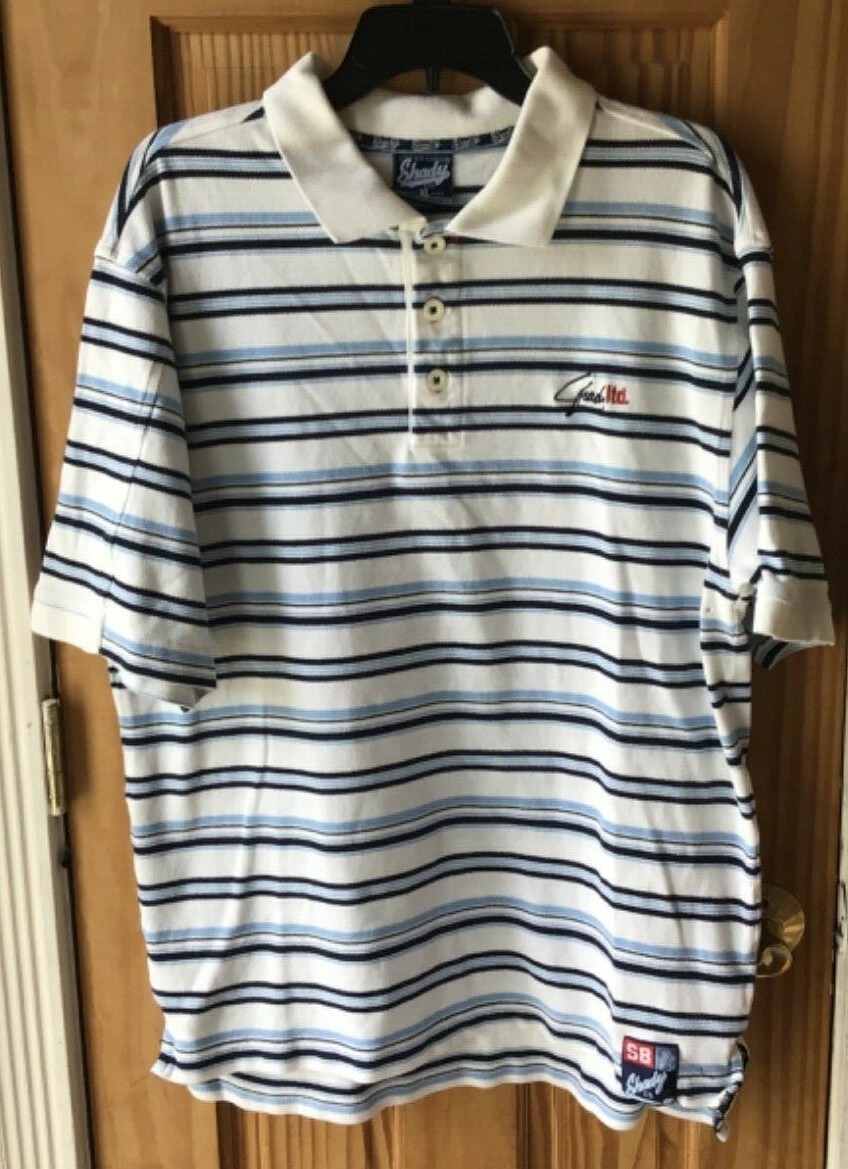 Limited Edition S8 Shady LTD Polo Shirt XL White striped Limited Edition S8 Shady LTD Polo Shirt XL White striped