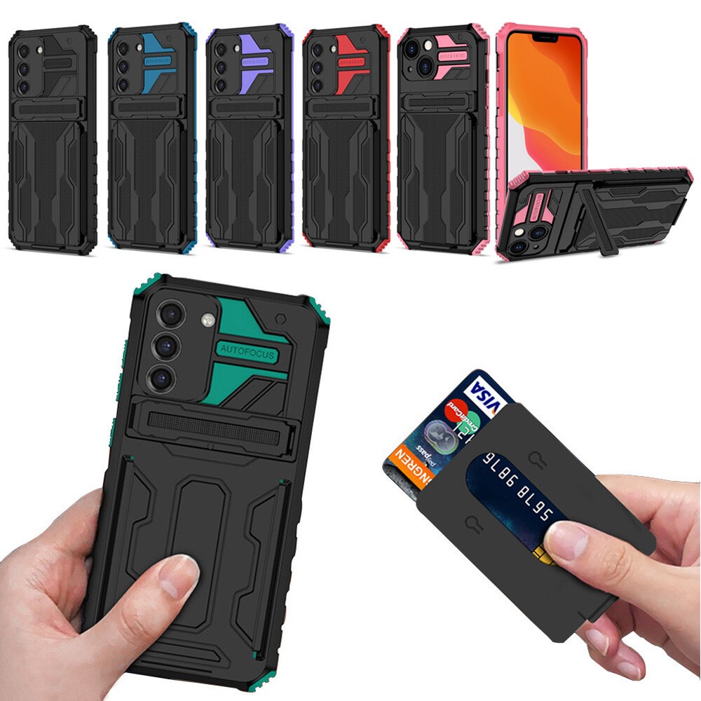 Shockproof Phone Case with Card Holder for Galaxy A03 A03s A13 5G A33 A53 A73