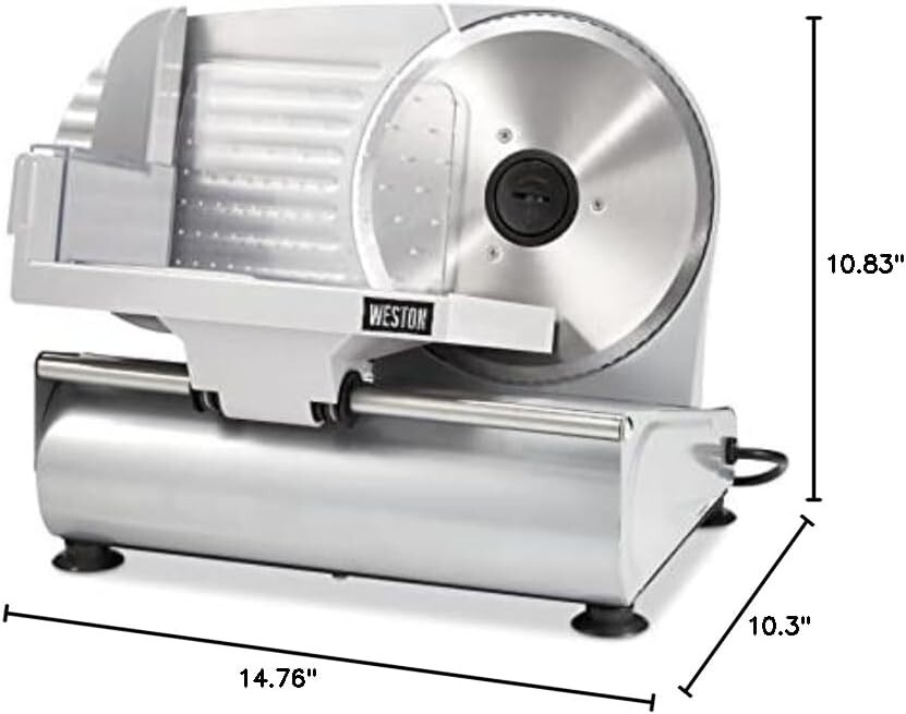Effortless Food Slicing Machine - 7.5" Blade for Precision Thickness Control