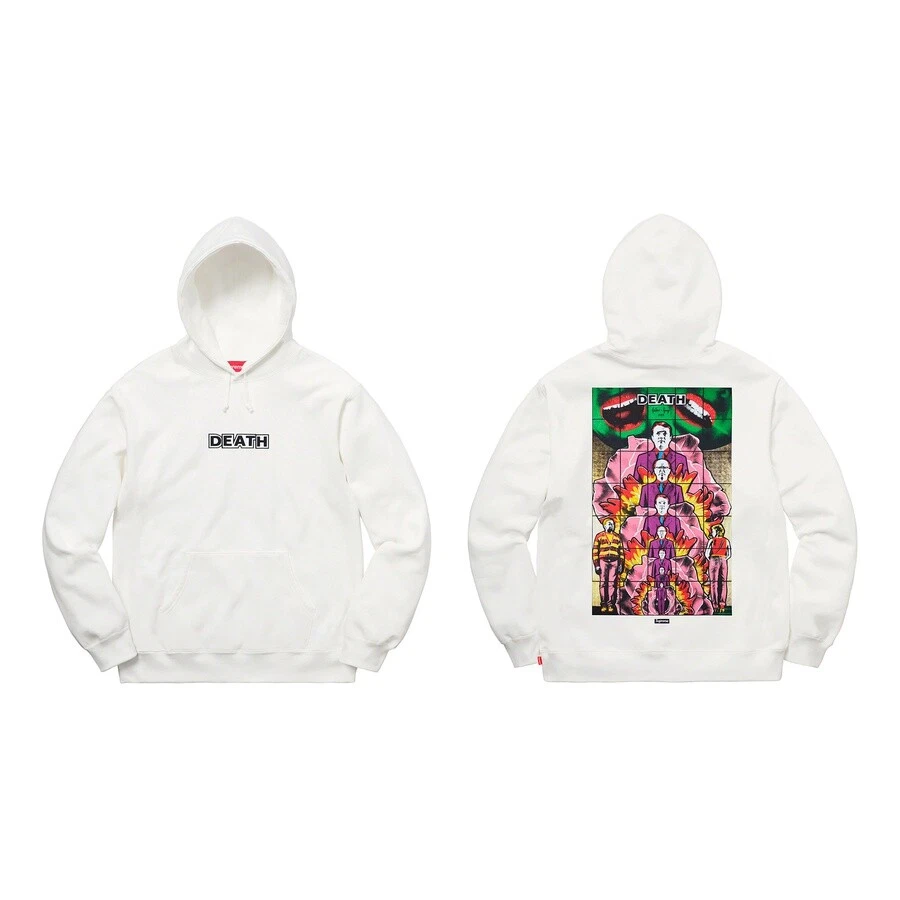 Sweat à capuche Supreme Gilbert & George Death noir blanc S/S 19