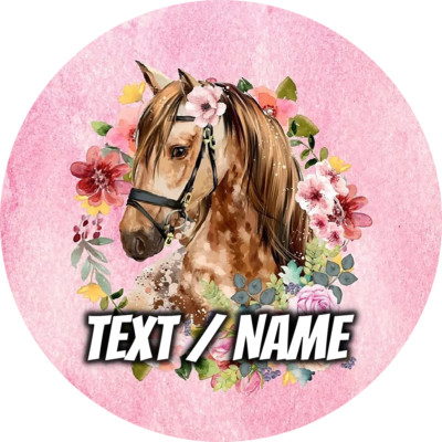Pferd Pony Tortenaufleger Party Deko personalisiert Name Geburtstag Geschenk