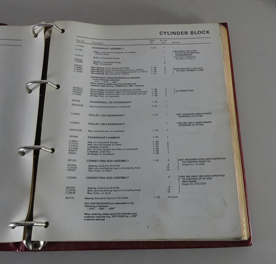 Catalogo Parti / Catalogo Parti Daimler 2,5 Litri V8 + 250 Berlina Del 1963 - Immagine 3 di 4