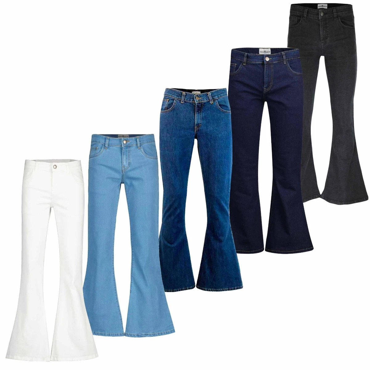 60s 70s Denim BELL BOTTOM Bellbottoms Flared FLARES Jeans Retro Pants ROCK  MC249