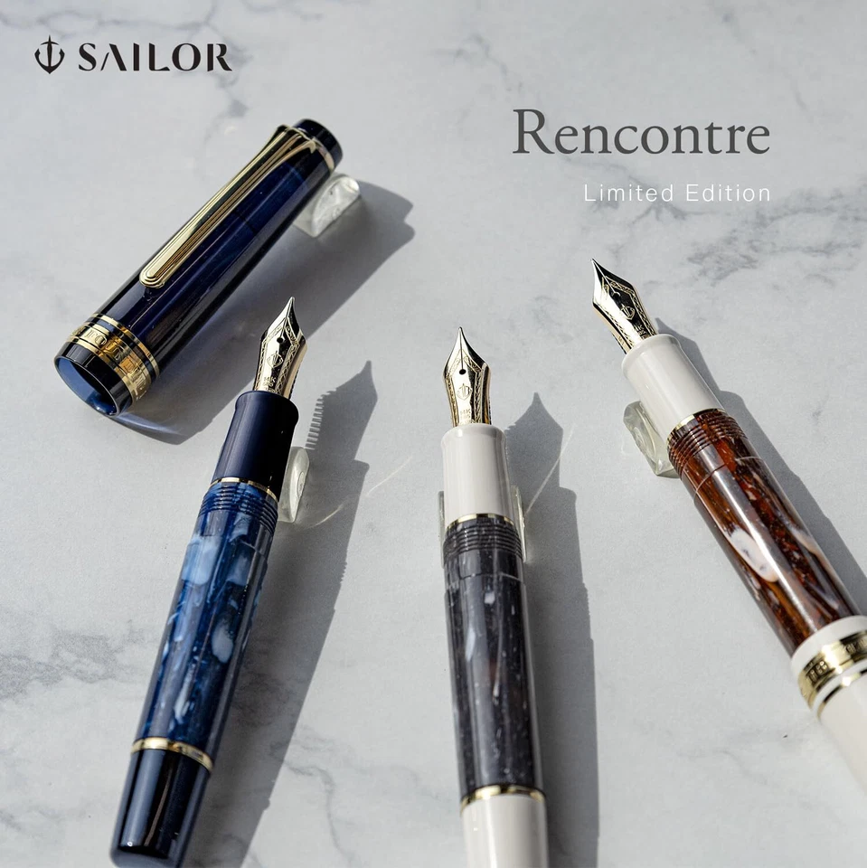 Ручка перьевая SAILOR Rencontre Lapin maron коричневая белая новая в коробке MF 14K ограниченное издание - Изображение 4 из 4