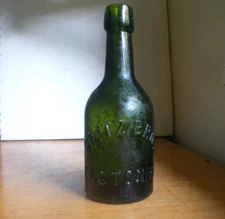 DARK FOREST GREEN SEITZ BROS EASTON,PA LONG NECK BLOB TOP SODA BOTTLE SCARCE