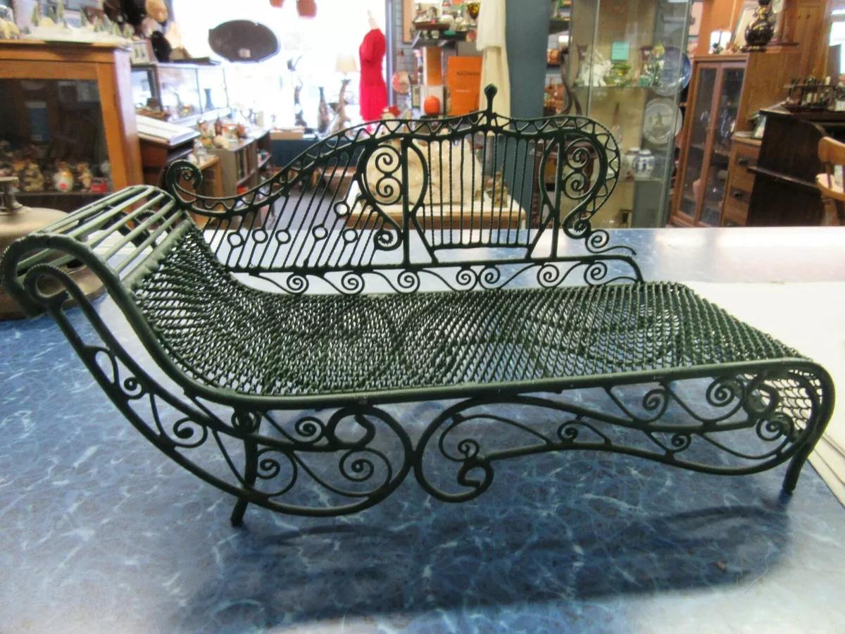 Used wrought iron chaise lounge outlet