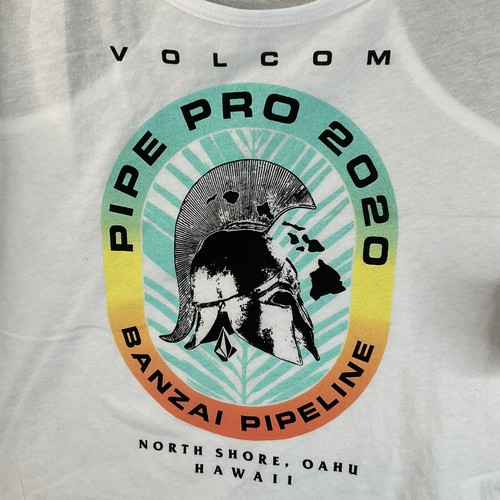 Volcom T-shirt Boys Sz 8/10 White Tank Top Front Graphic Sleeveless $20 Nwt - Picture 3 of 10