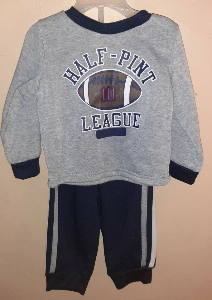 TUFF BOYS Niño Talla 12M Cremallera Frontal Sudadera Chaleco, Top y Pantalones Conjunto de 3 Piezas Jogger (FB) Foto 3 de 4