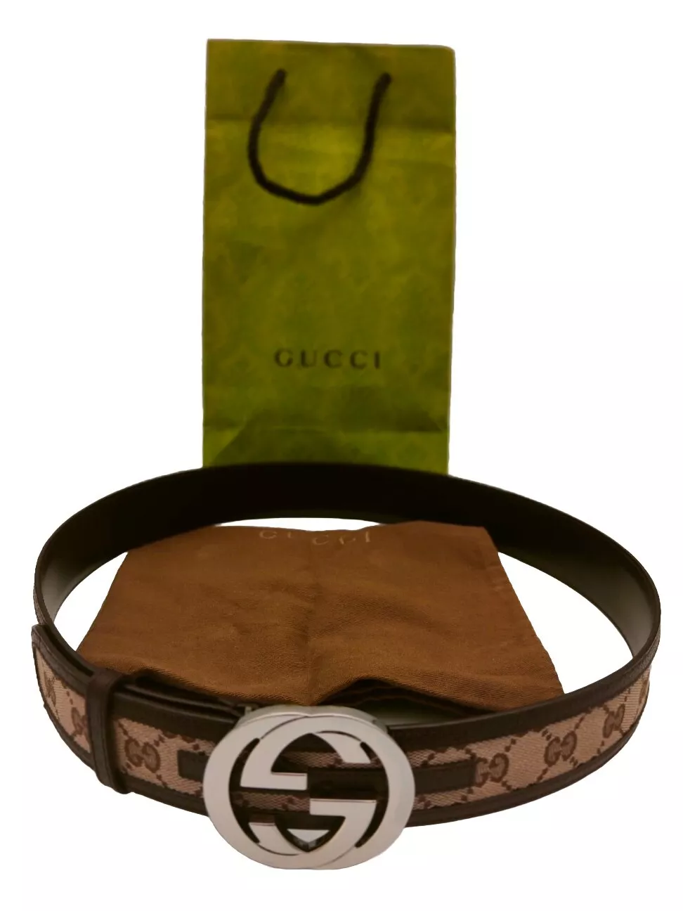 Ceinture logo Gucci authentique Supreme monogramme GG 90 36 excellent état !
