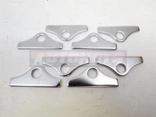 8x Chrome Valve Cover Mini Tabs Hold Down SBC Small Block Chevy 350 Ford 1/4"-20