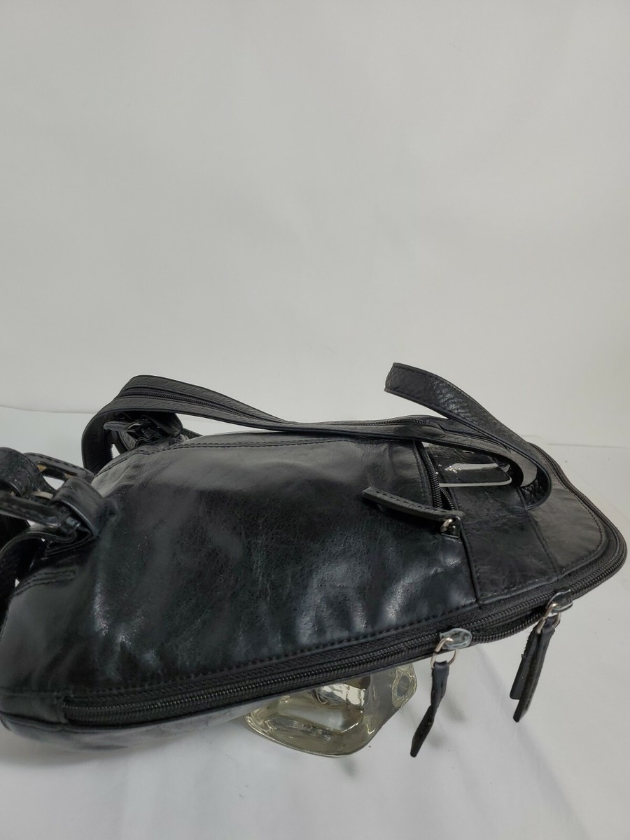 Preston York leather Black Backpack Convertible Shoulder Bag  display picture 1