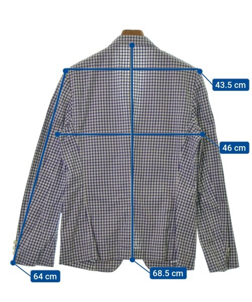 COMME des GARCONS HOMME Casual Jacket BluexWhite(Check