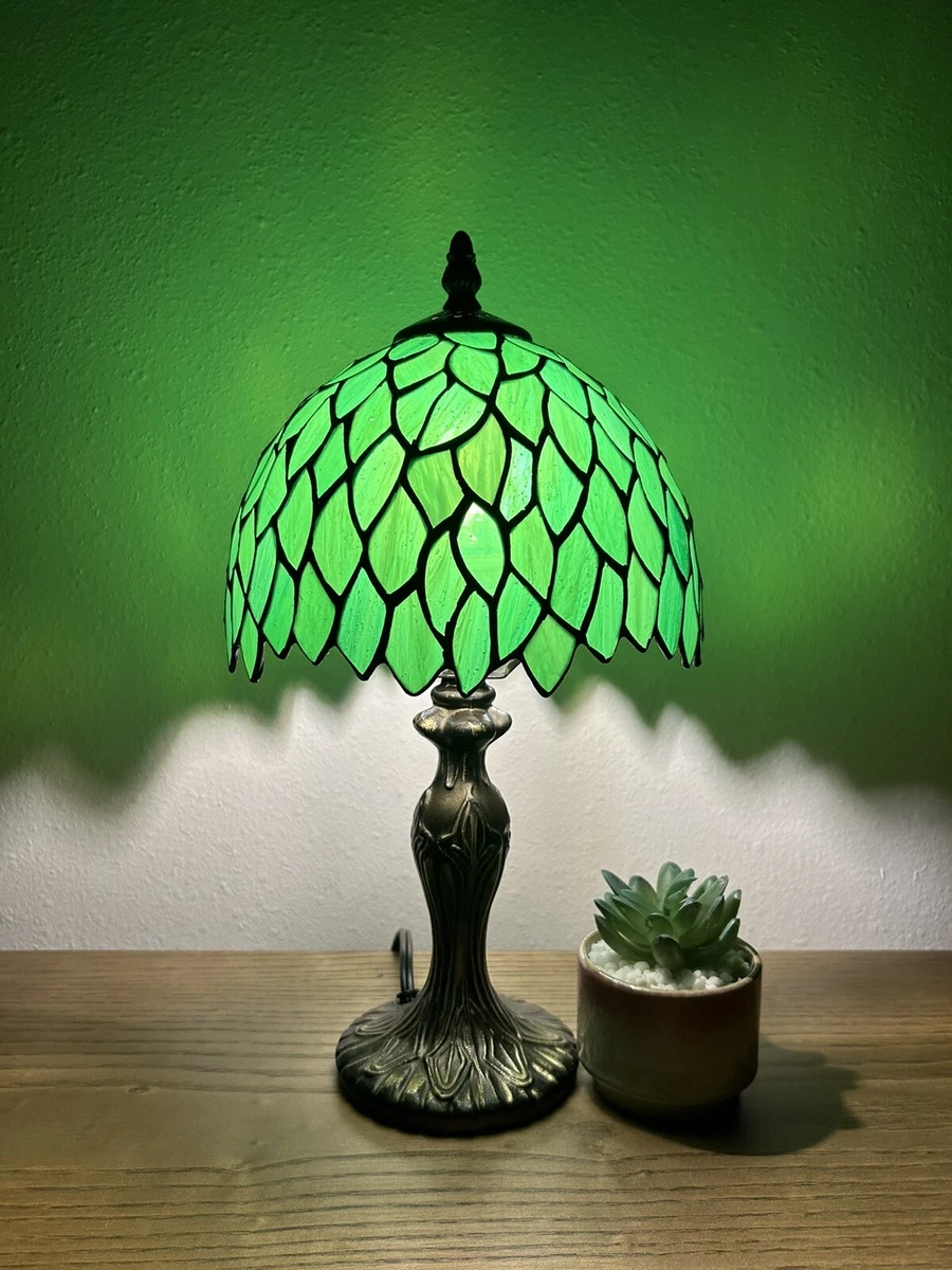 Green tiffany cheap lamp shade
