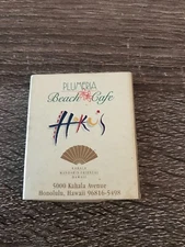 Vintage Wooden Matches  Plumeria Beach Cafe Honolulu Hawaii
