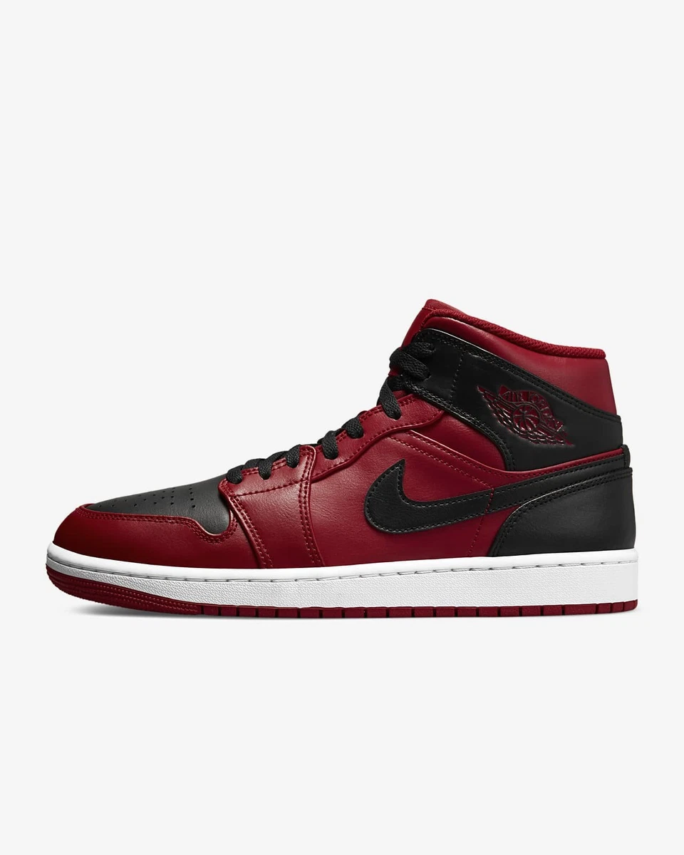 Nike Air Jordan 1 Mid Reverse Bred Black Red Shoes Men 554724-660 GS  554725-660 | eBay