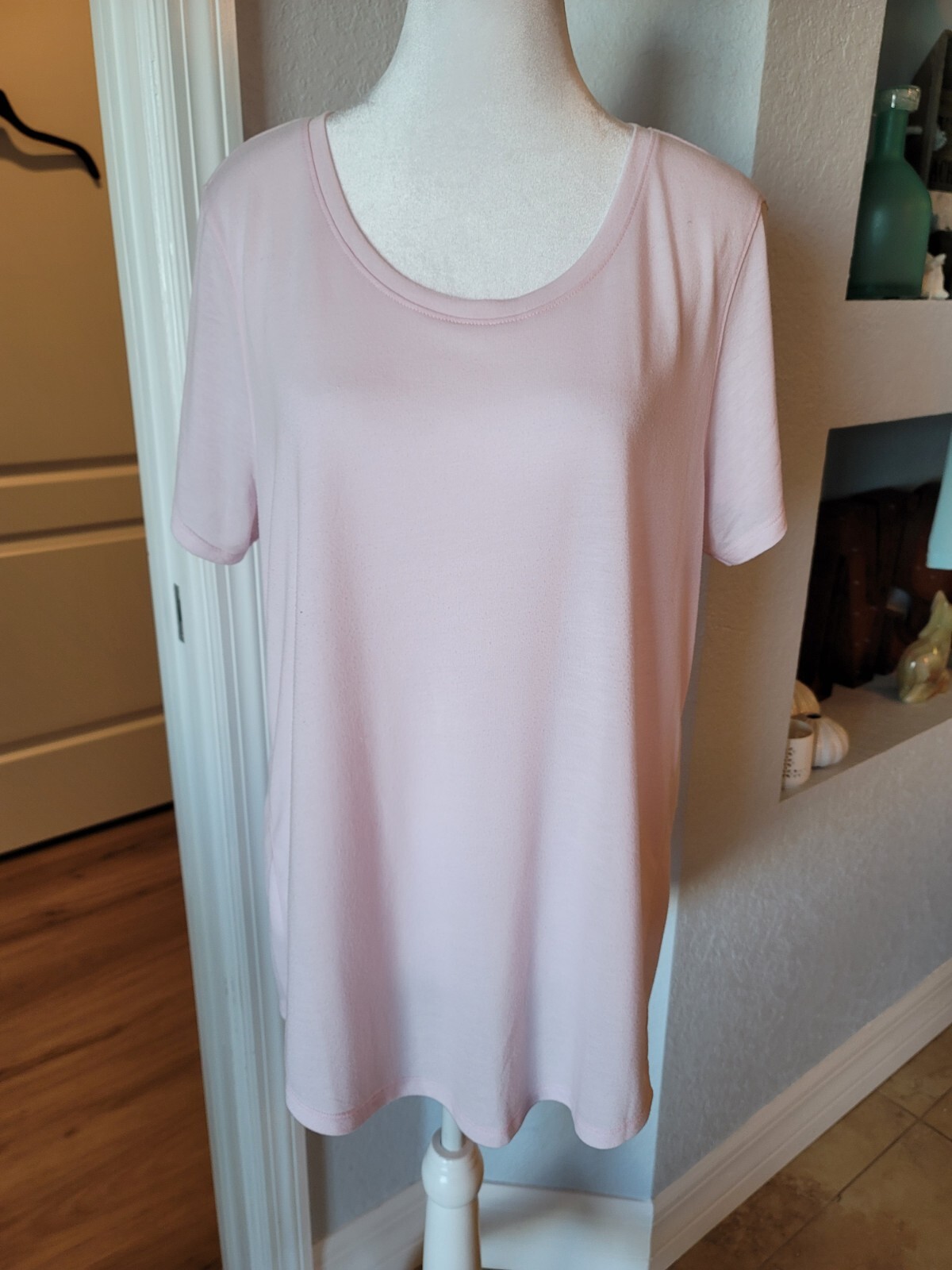 Zelos Belk XL Baby Pink Lightweight Workout Active T Shirt Top Short